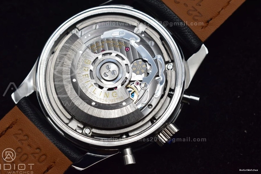 on Bracelet Navitimer 43mm BLS Black Edition 1 916 SS A Best Popular Dial Leather 1:1 0427